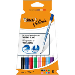 Bic Velleda Markerji, set 8, za belo tablo, tanki