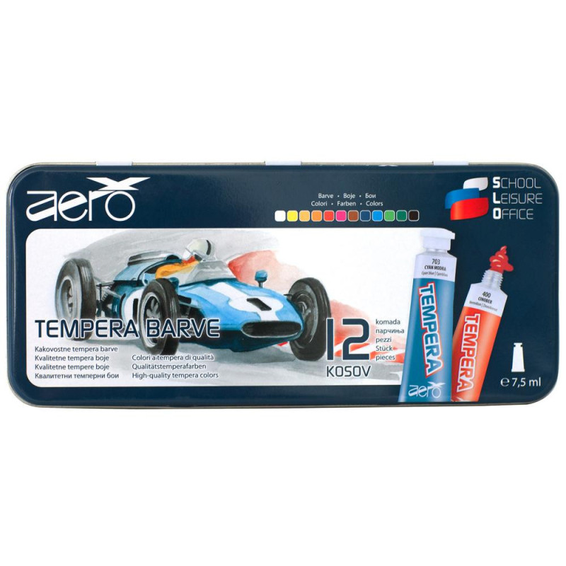 Tempera barve Aero v kovinski embalaži