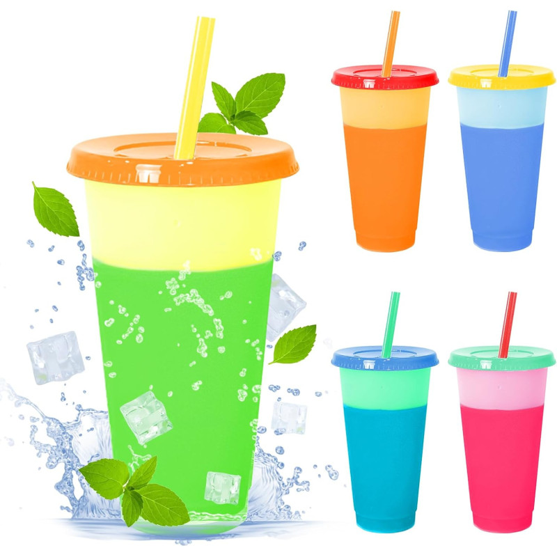 Komplet plastičnih lončkov s pokrovi, 1/5, 710ml