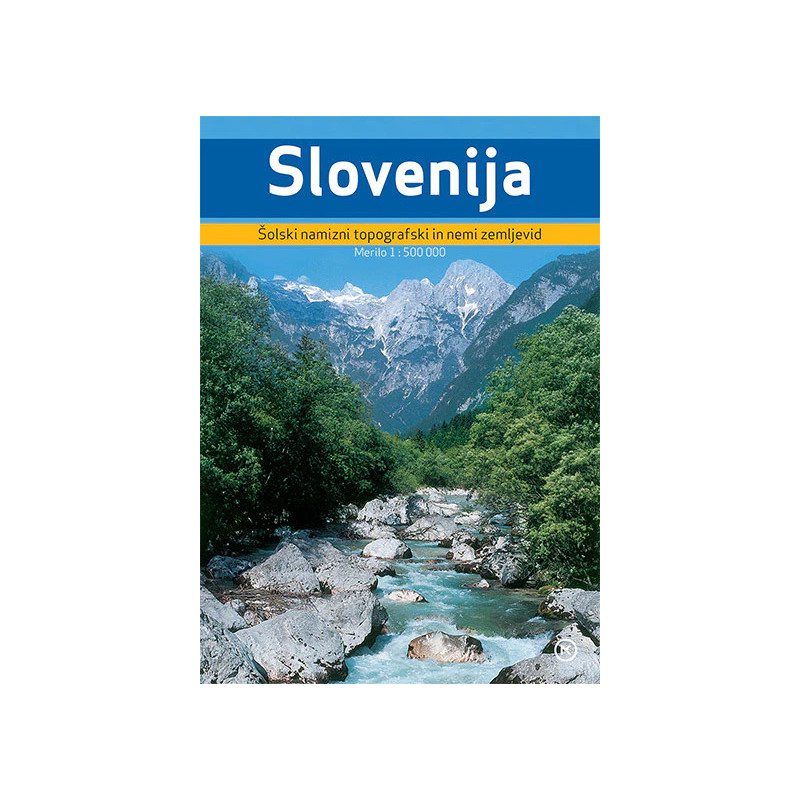 Slovenija, šolski namizni topografski in nemi zemljevid